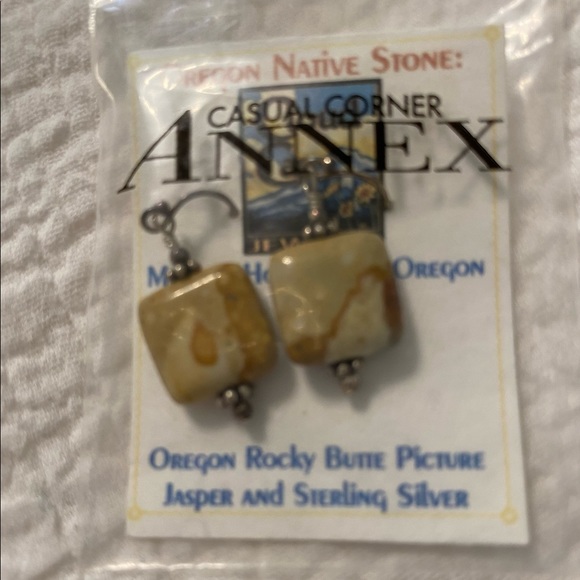 NWT jasper and sterling silver earrings. - Picture 2 of 4